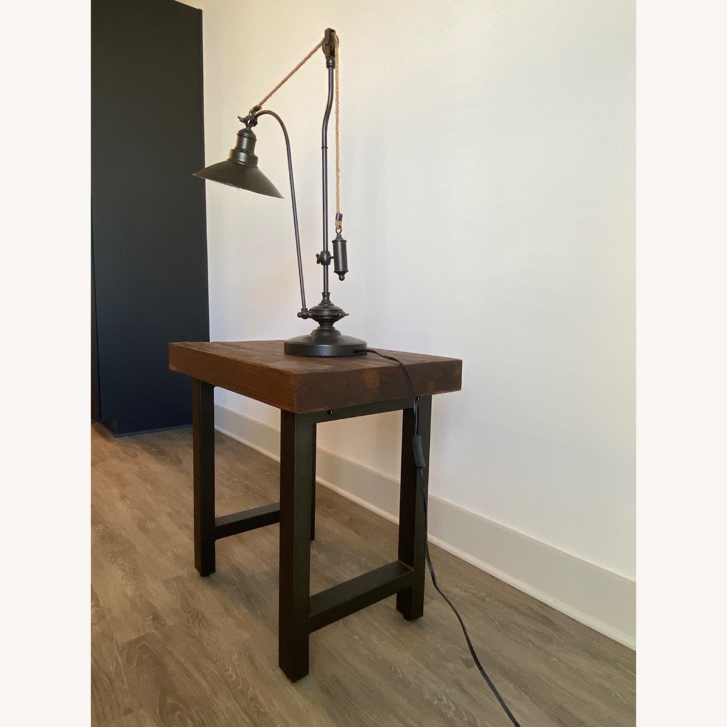 Pottery Barn Griffin Dark Brown Wood Side Table - image-2