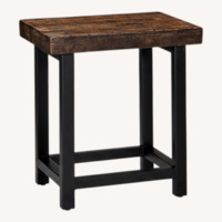 Pottery Barn Griffin Dark Brown Wood Side Table