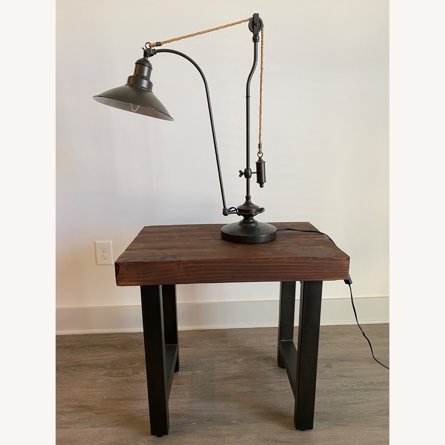 Pottery Barn Griffin Dark Brown Wood Side Table - image-3