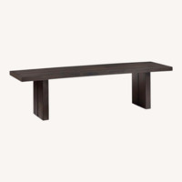 West Elm Hayden Dark Brown Wood Bench