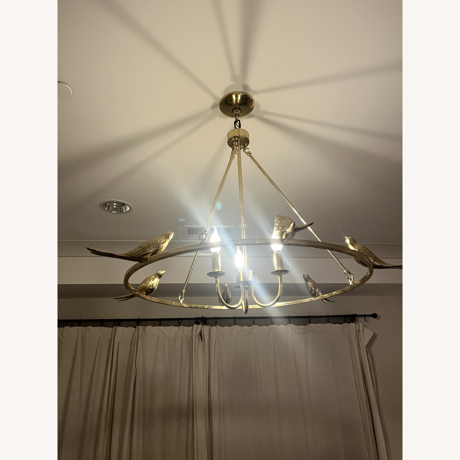 Anthropologie Golden Perch Chandelier - image-4