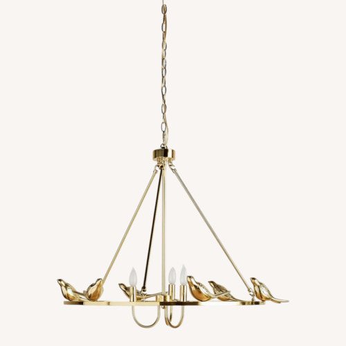 Used Anthropologie Golden Perch Chandelier for sale on AptDeco