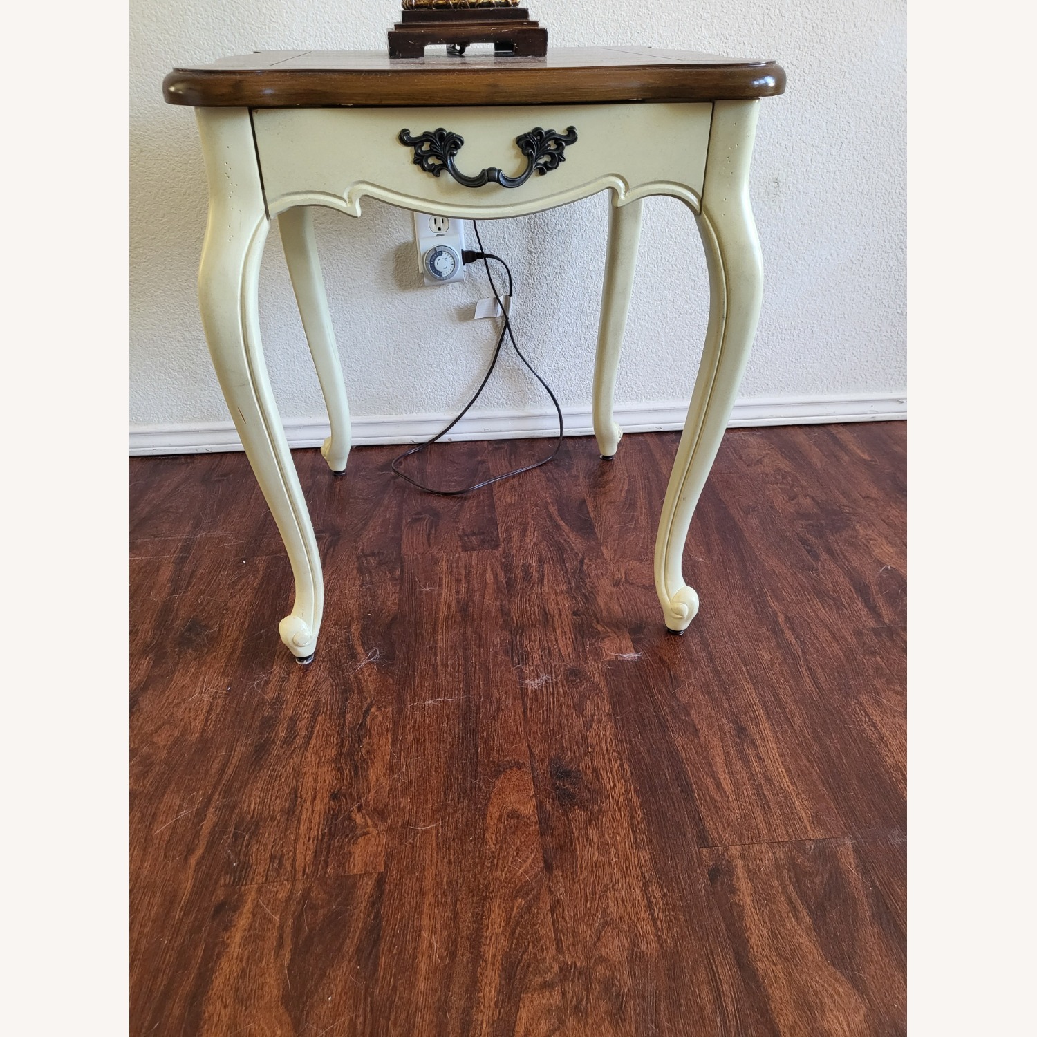 Vintage/Antique Light Brown Wood Side Tables - image-2