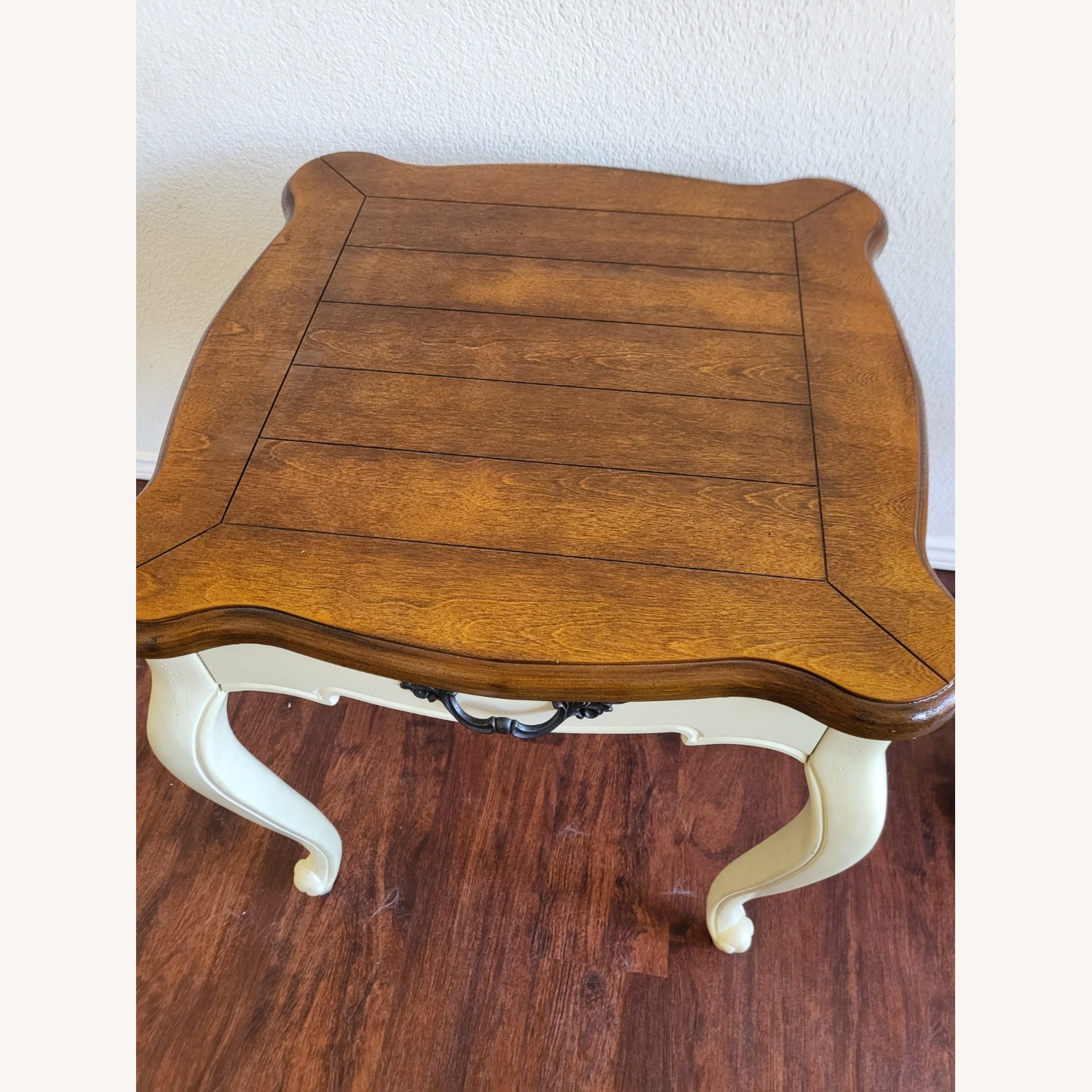 Vintage/Antique Light Brown Wood Side Tables - image-3