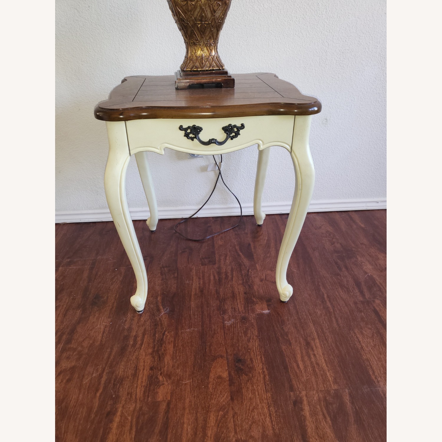 Vintage/Antique Light Brown Wood Side Tables - image-1