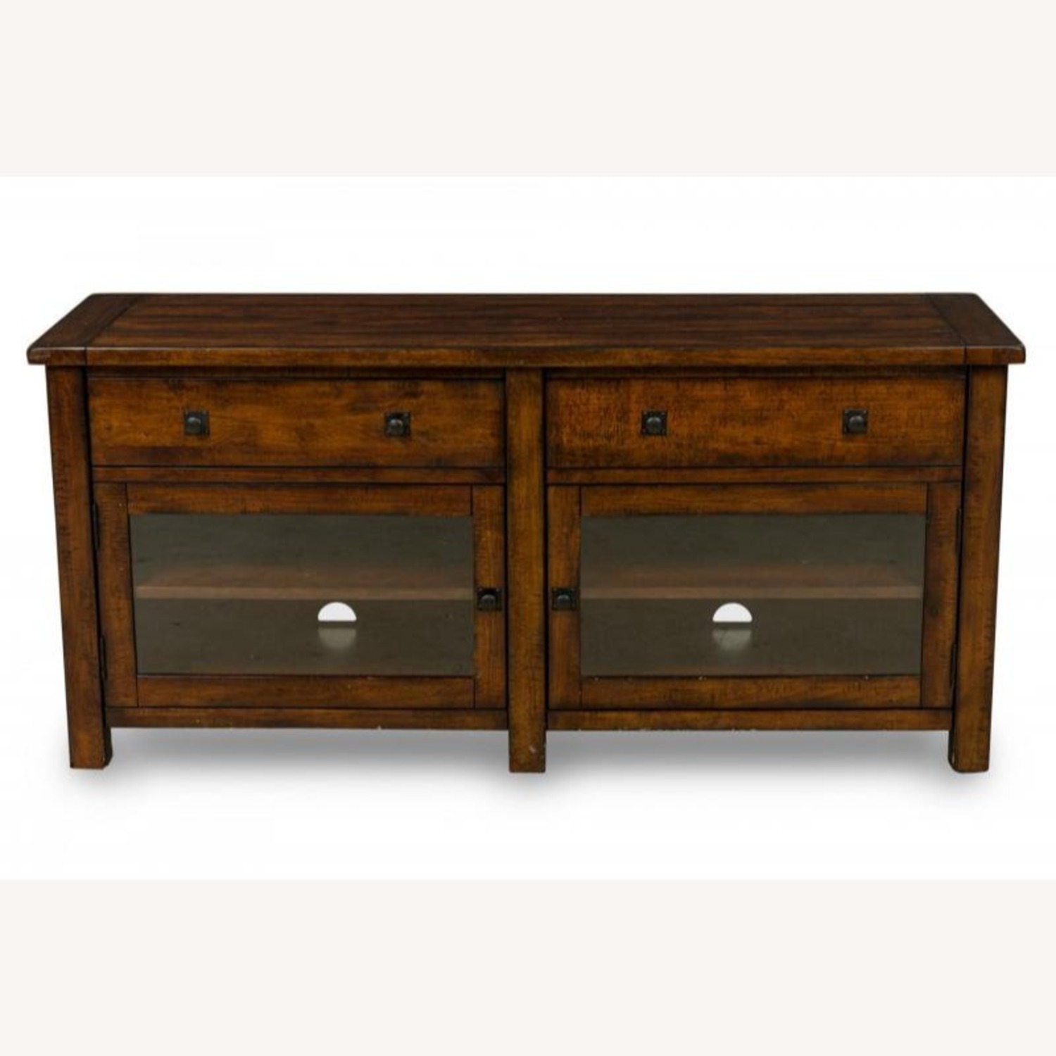 Pottery Barn Benchwright Dark Brown Wood Media Storage - image-1