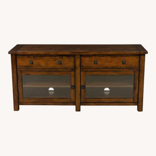 Used Pottery Barn Benchwright Dark Brown Wood Media Storage for sale on AptDeco