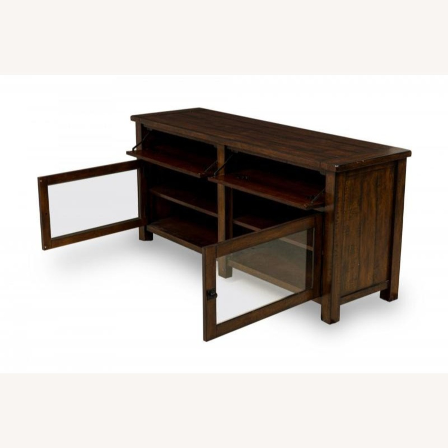 Pottery Barn Benchwright Dark Brown Wood Media Storage - image-3