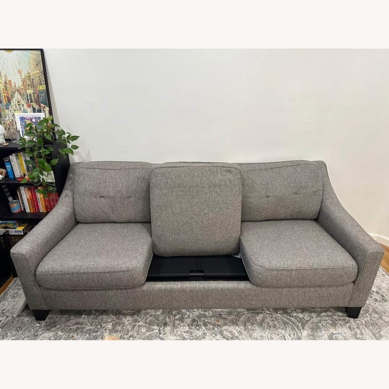 Rooms To Go Light Gray Fabric Sleeper Sofa - image-6