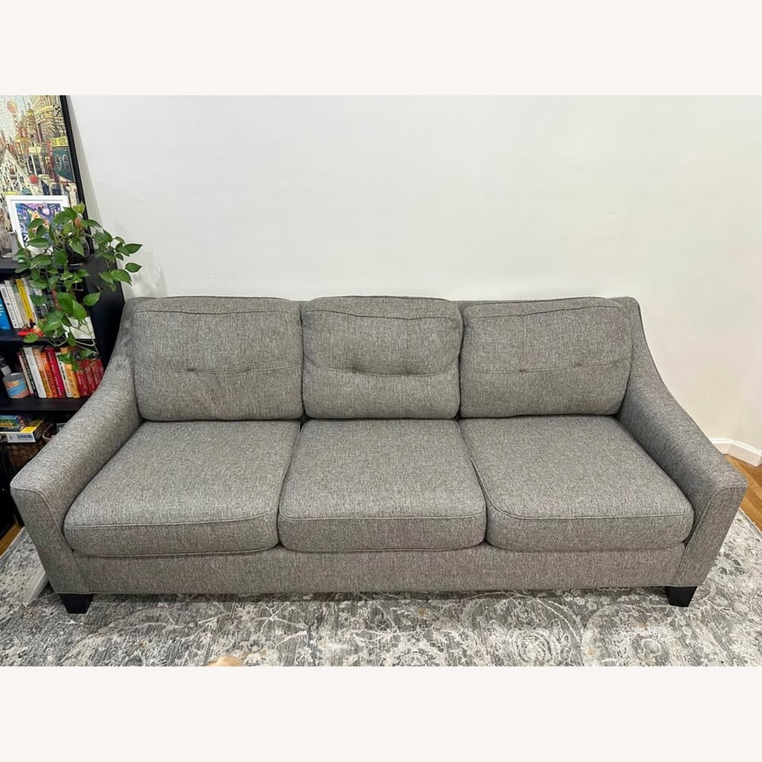 Rooms To Go Light Gray Fabric Sleeper Sofa - image-1