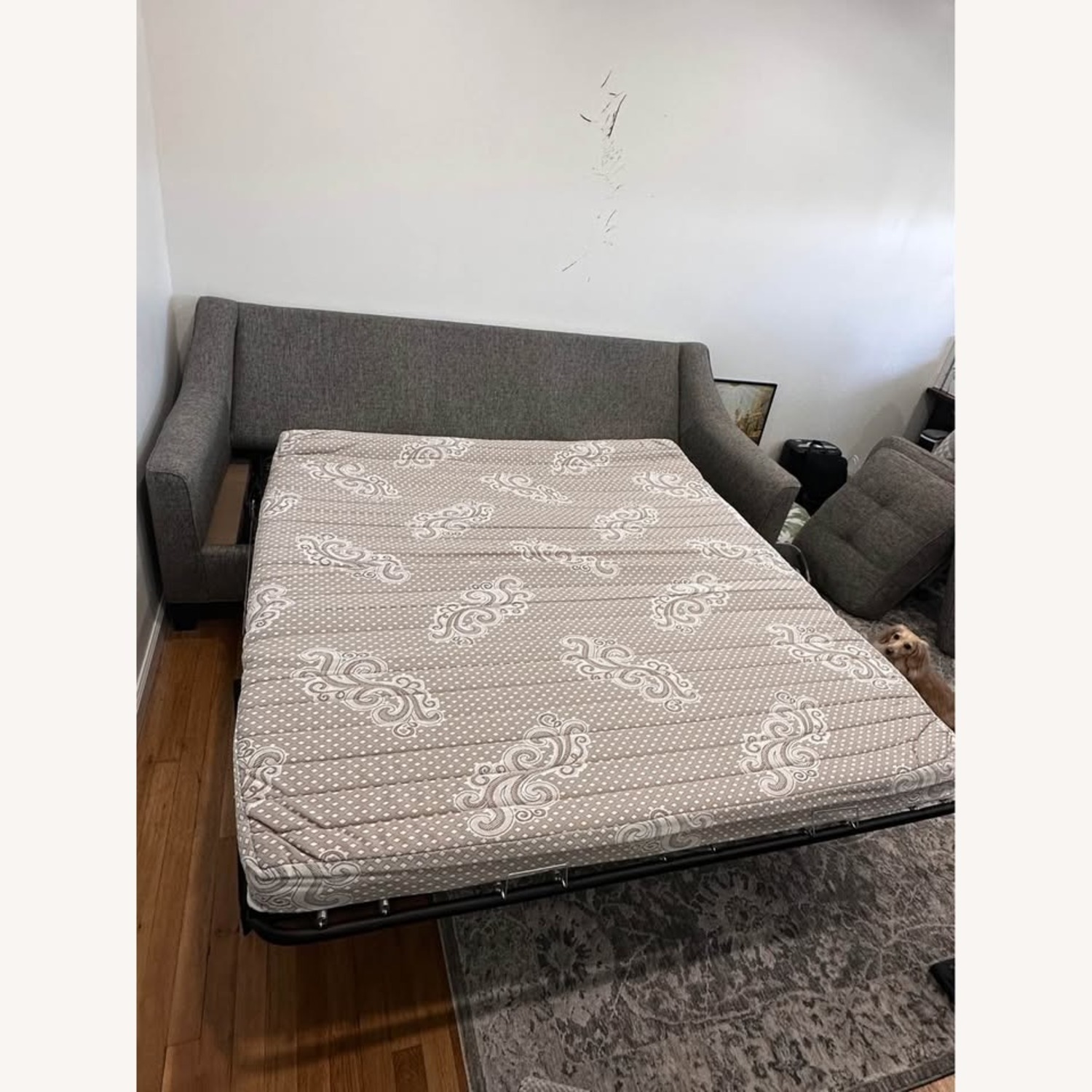 Rooms To Go Light Gray Fabric Sleeper Sofa - image-2