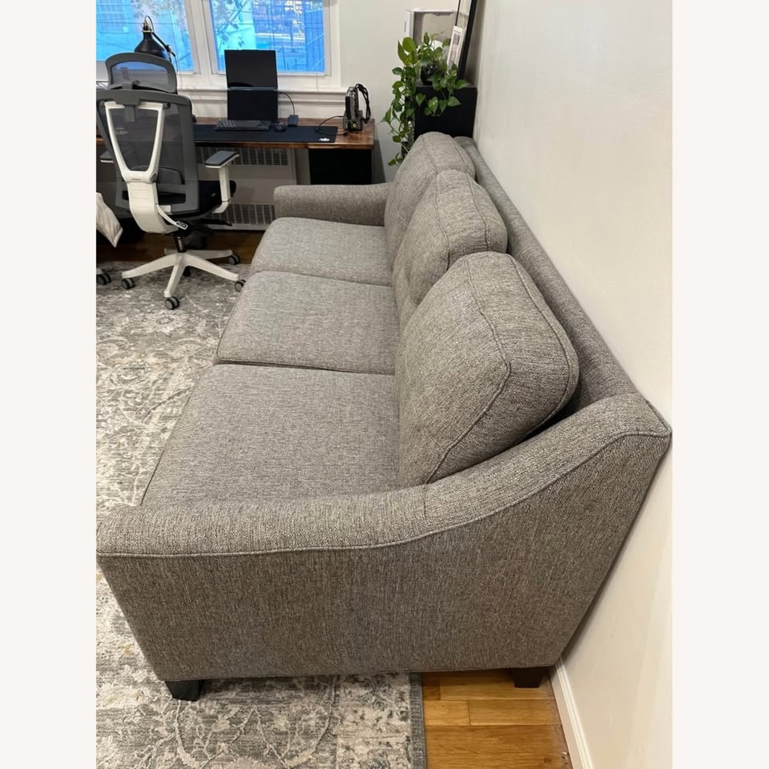 Rooms To Go Light Gray Fabric Sleeper Sofa - image-3