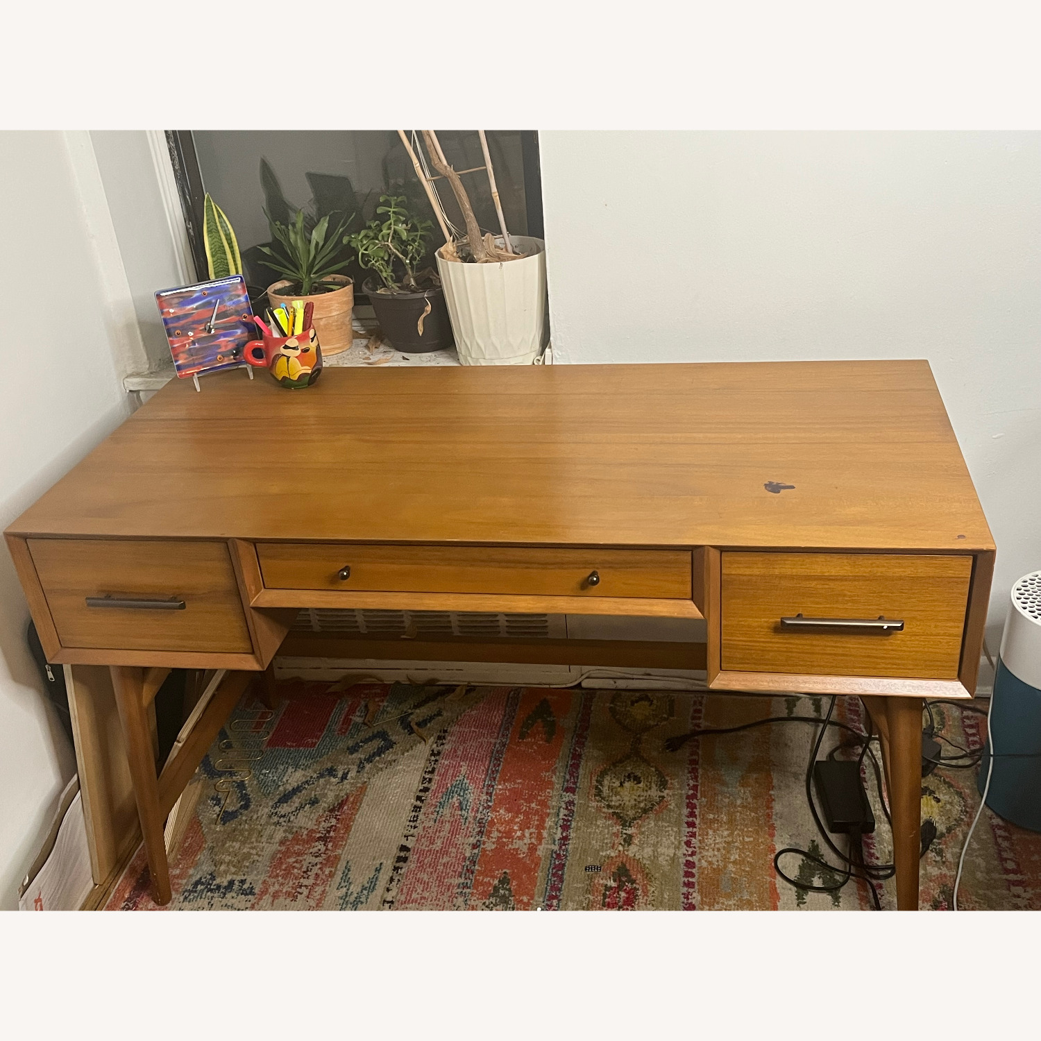 West Elm Midcentury Desk  Acorn - image-2