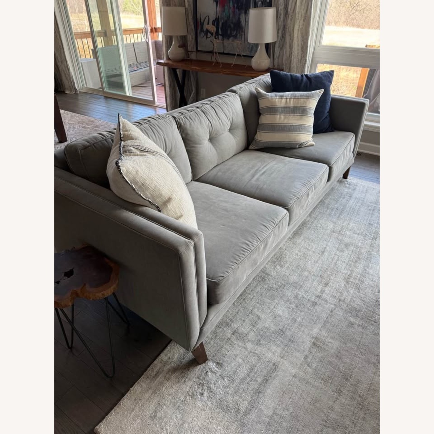 Macy's Light Gray 3+ Seater Sofa - image-2