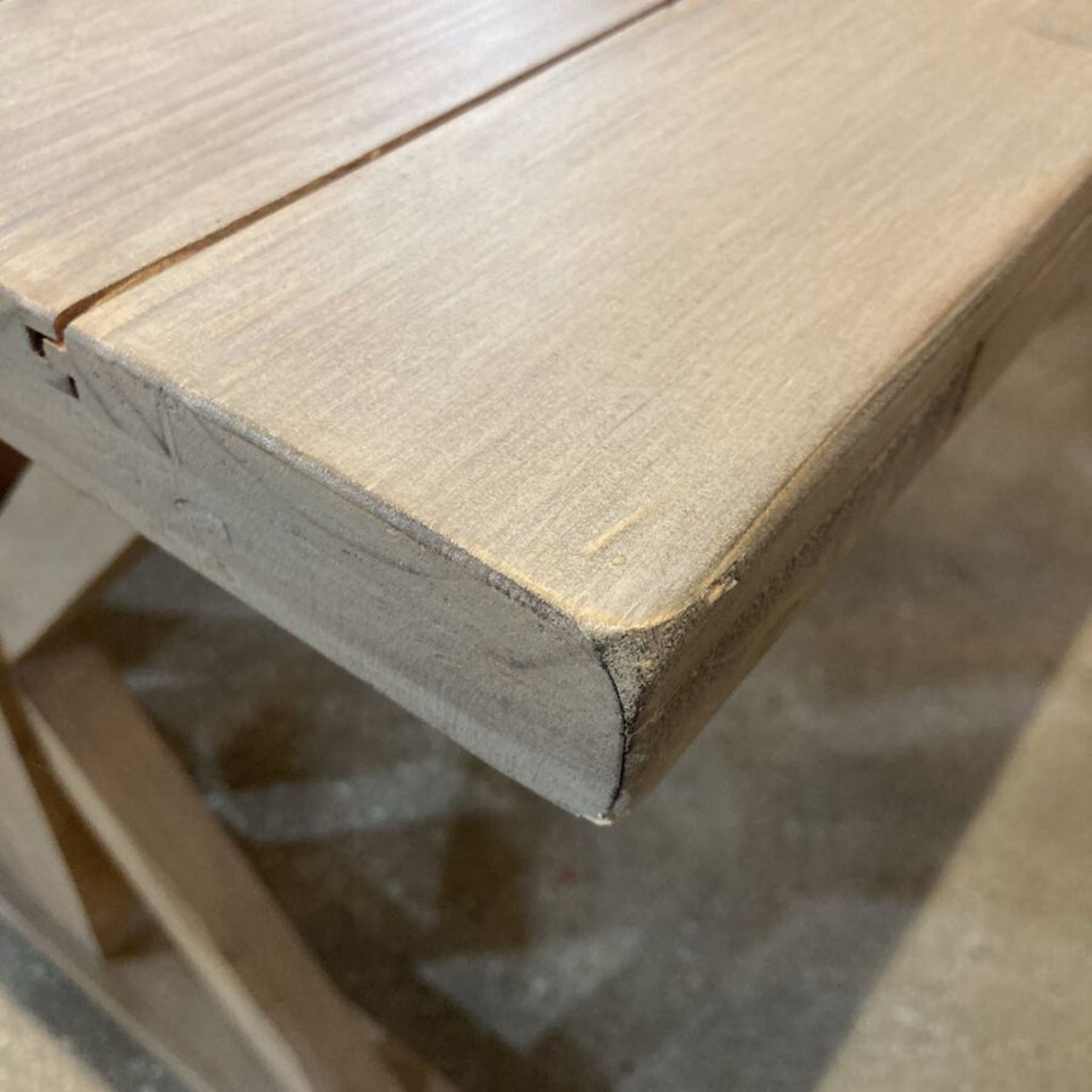 Reclaimed Wood Trestle Dining Table W 24" Leaf - image-6