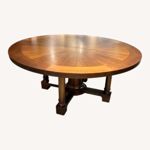 Used Regency Style Round W Two 18" Leaves Dining Table for sale on AptDeco