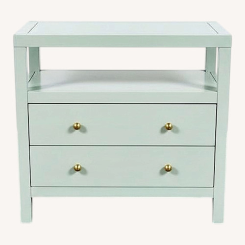 Used Celine 2-Drawer Nightstand Sage/Gold  for sale on AptDeco