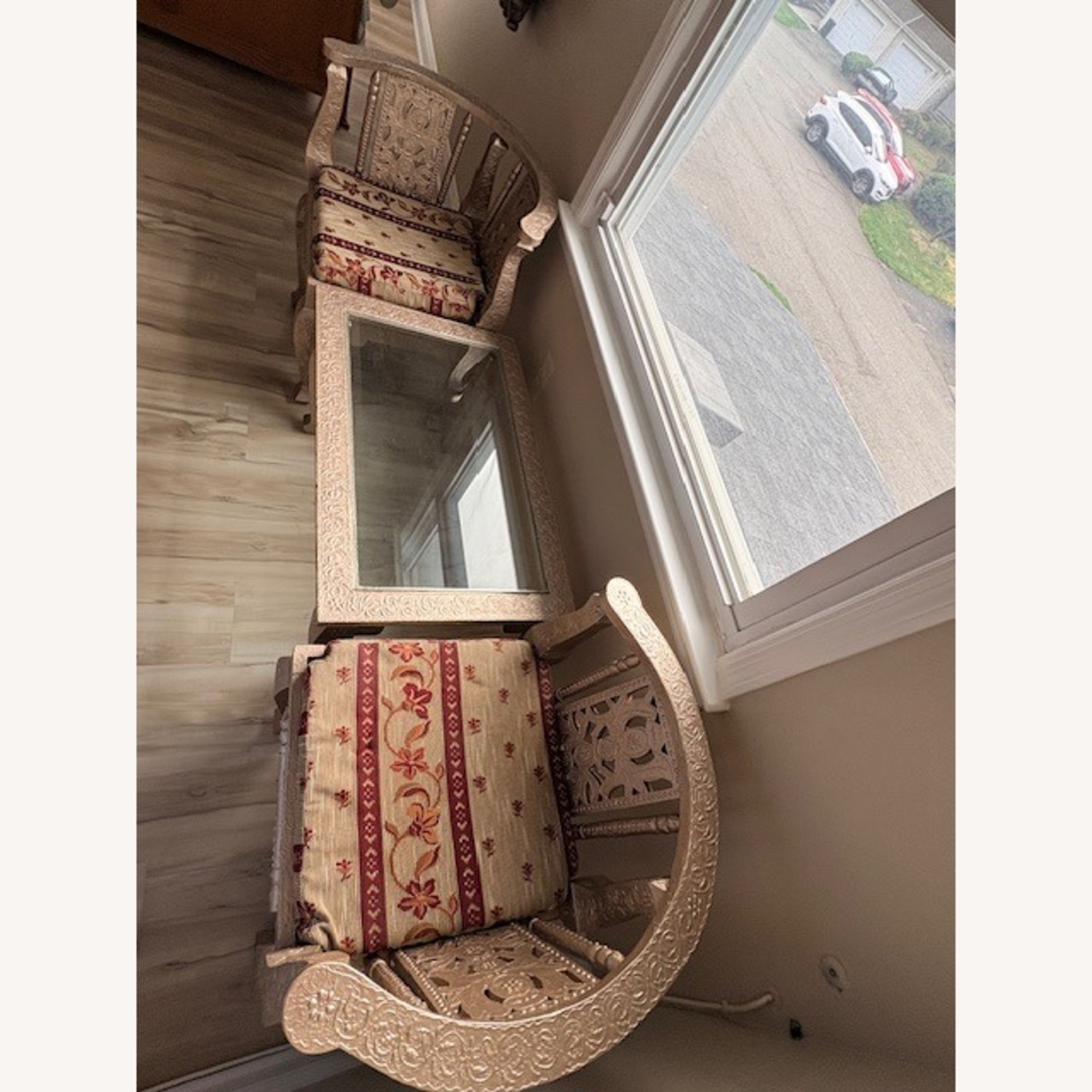 Vintage Carved Chair Table Set - image-3