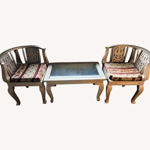 Used Vintage Carved Chair Table Set for sale on AptDeco