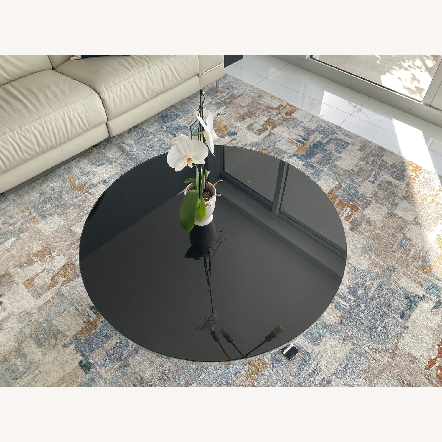 BoConcept Black Glass Coffee Table - image-1