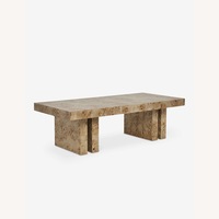 Lulu & Georgia Brisa Burl Light Brown Wood Coffee Table