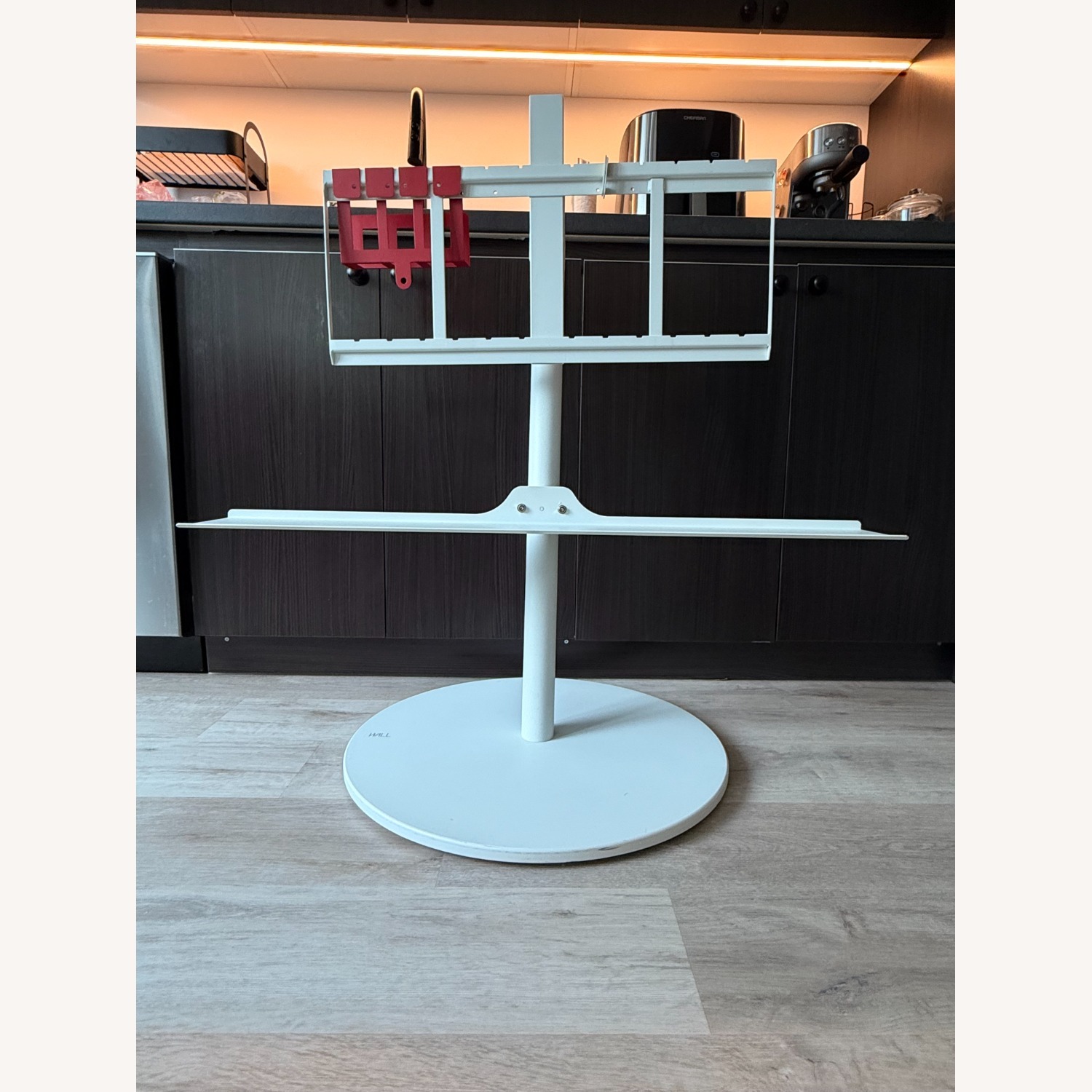 Wall Seven Stand A2 White Metal Media Storage - image-1