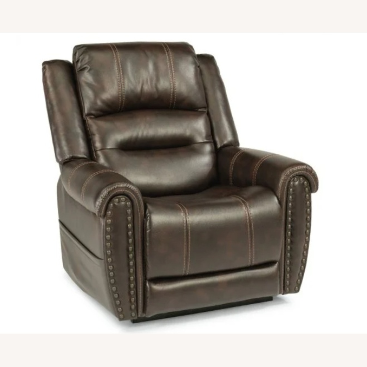 Flexsteel Dark Brown Leather Recliner - image-4