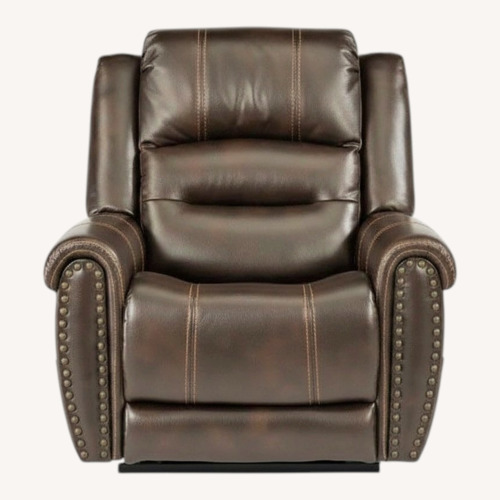 Used Flexsteel Dark Brown Leather Recliner for sale on AptDeco