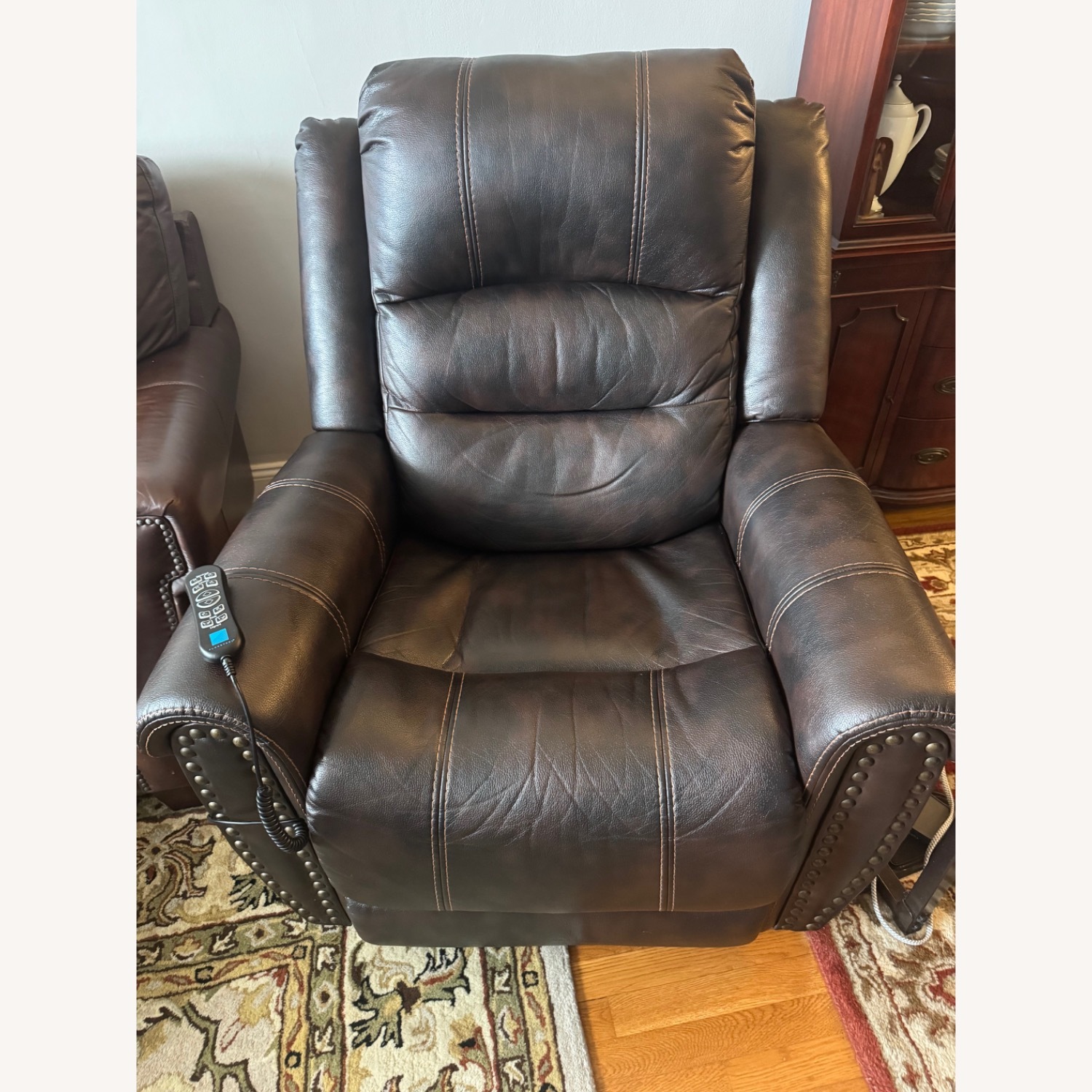 Flexsteel Dark Brown Leather Recliner - image-3