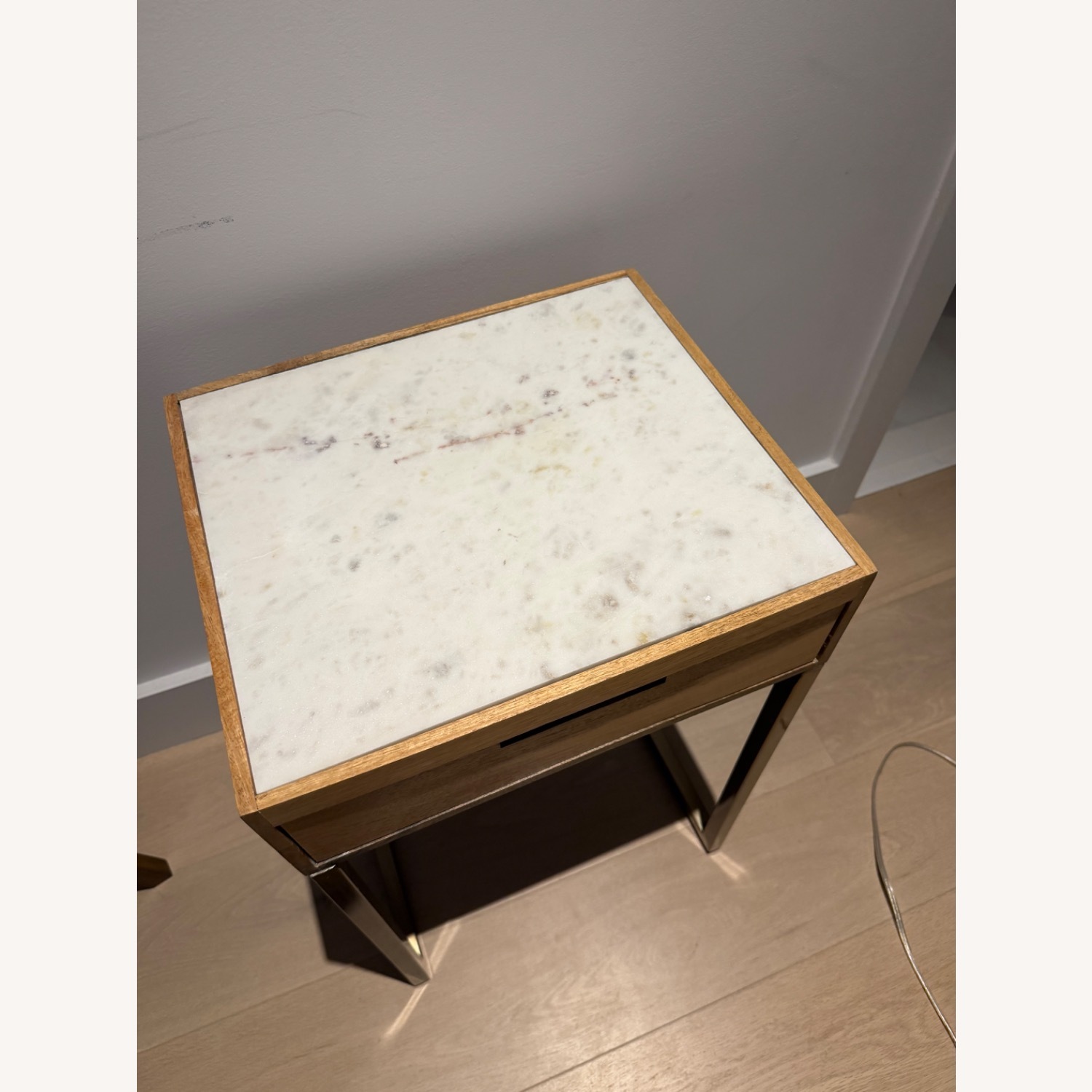 Vintage/Antique Natural Marble Nightstand - image-4