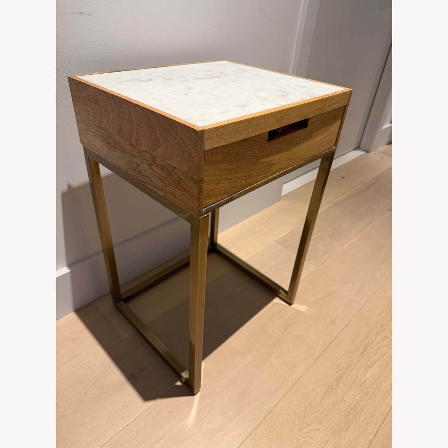 Vintage/Antique Natural Marble Nightstand - image-3