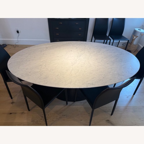 Used Restoration Hardware Aero Marble Oval Dining Table for sale on AptDeco