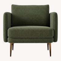 West Elm Auburn Chair - Tarragon/Olive Green