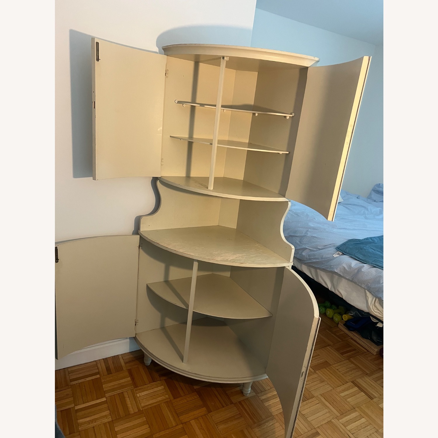 Antique 19c Swedish Gustavian Corner Hutch - image-3