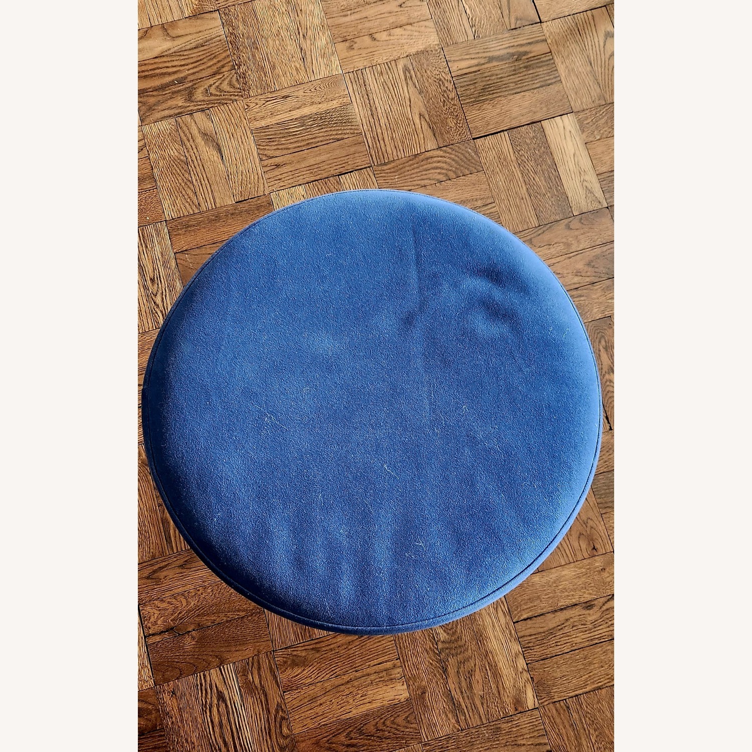 Wayfair Oakland - Mercer41 Blue Velvet Ottoman - image-3