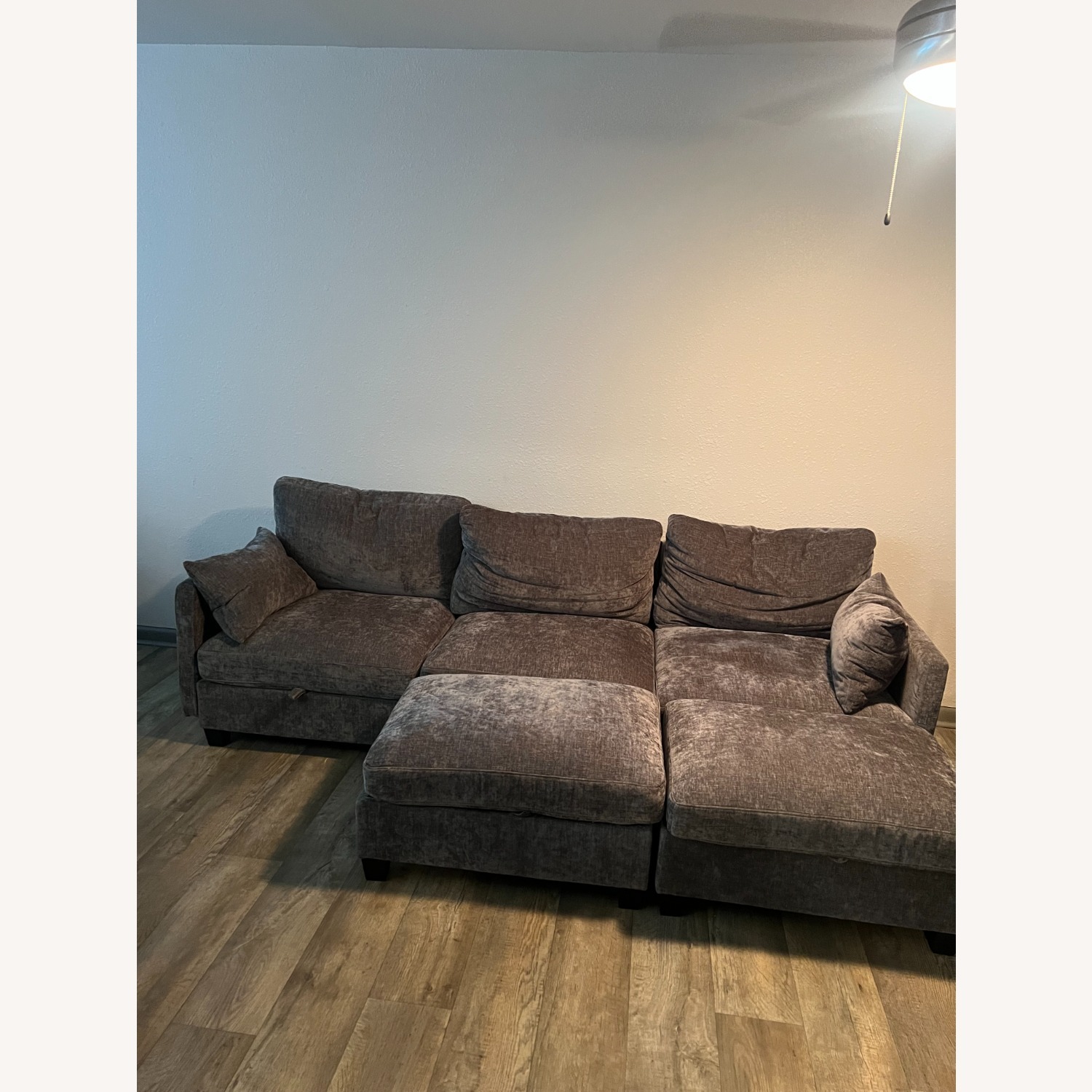 Light Gray Fabric 2 Piece Sectional - image-2
