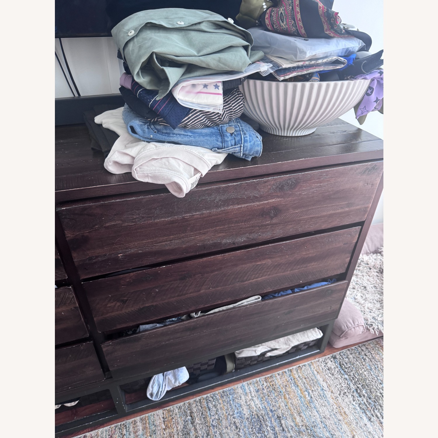 West Elm Dark Brown Logan Industrial 6-Drawer Dresser - image-3