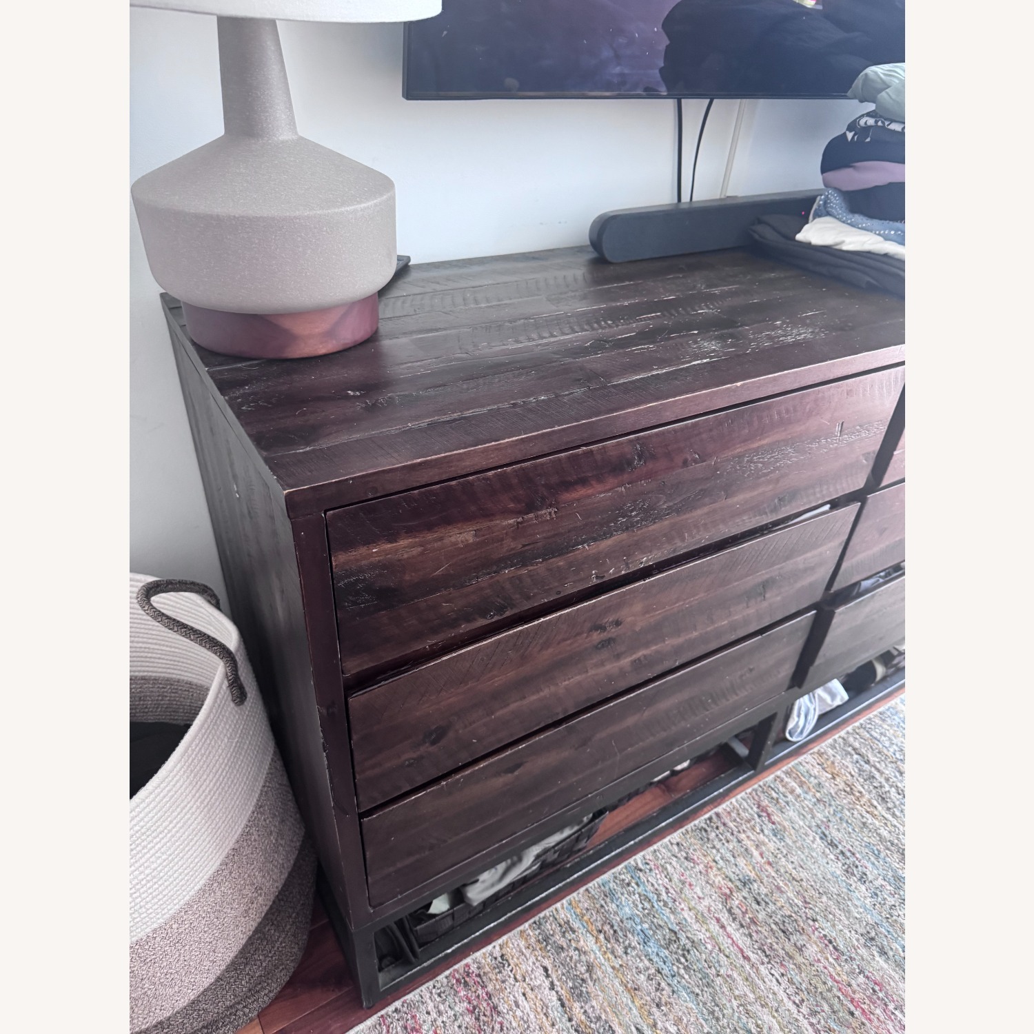 West Elm Dark Brown Logan Industrial 6-Drawer Dresser - image-5