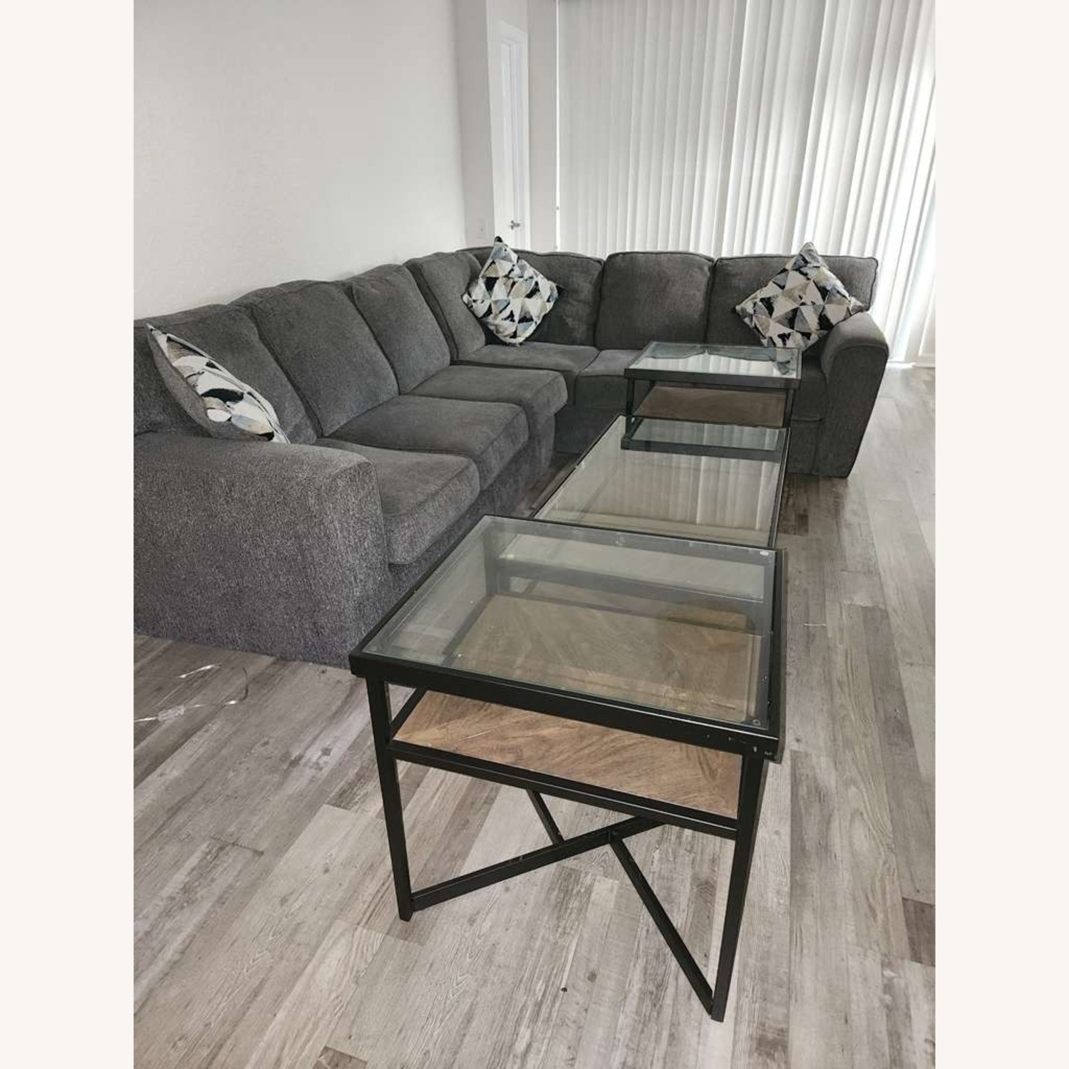 Ashley Furniture Light Gray Fabric 2-Piece Sectional - image-3