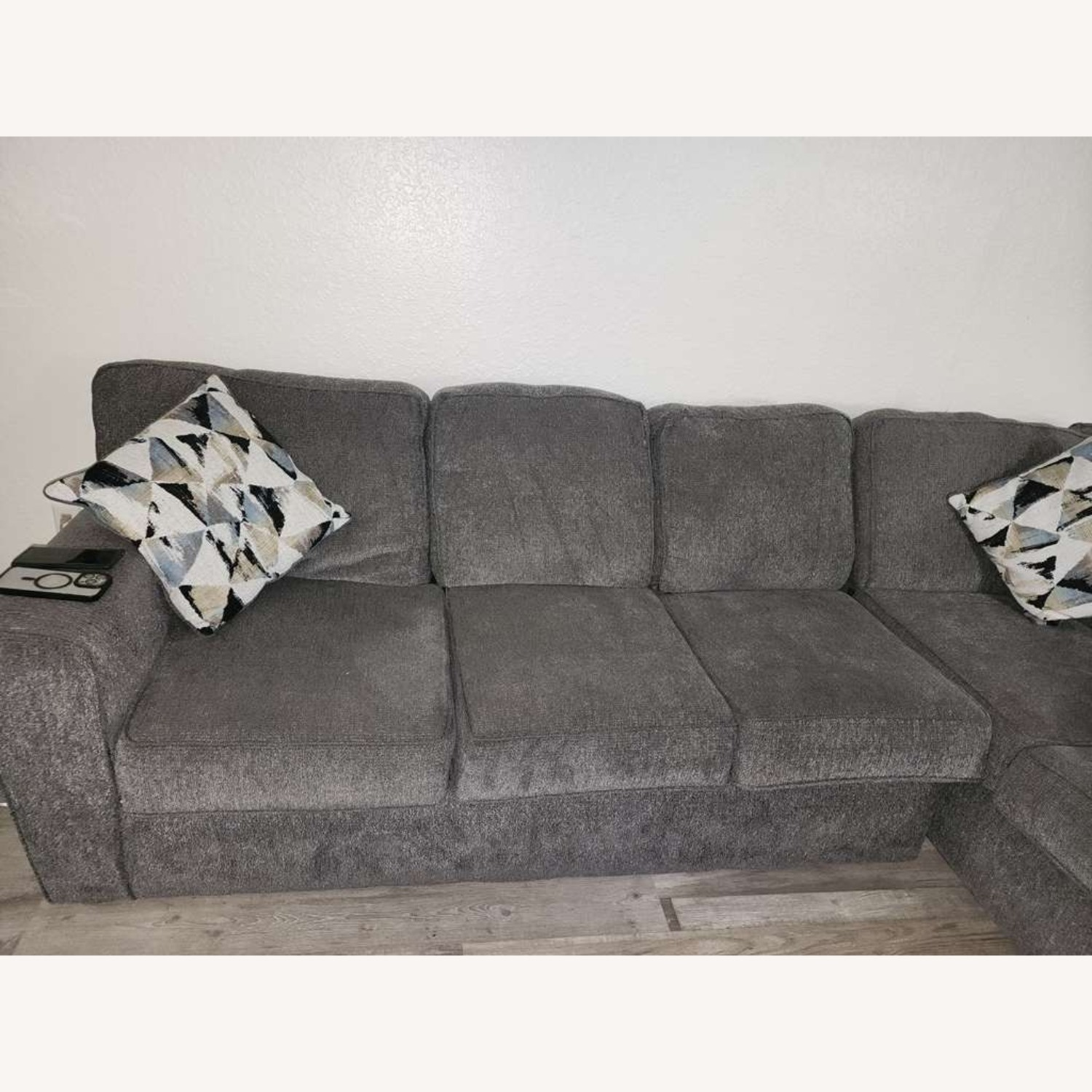 Ashley Furniture Light Gray Fabric 2-Piece Sectional - image-2