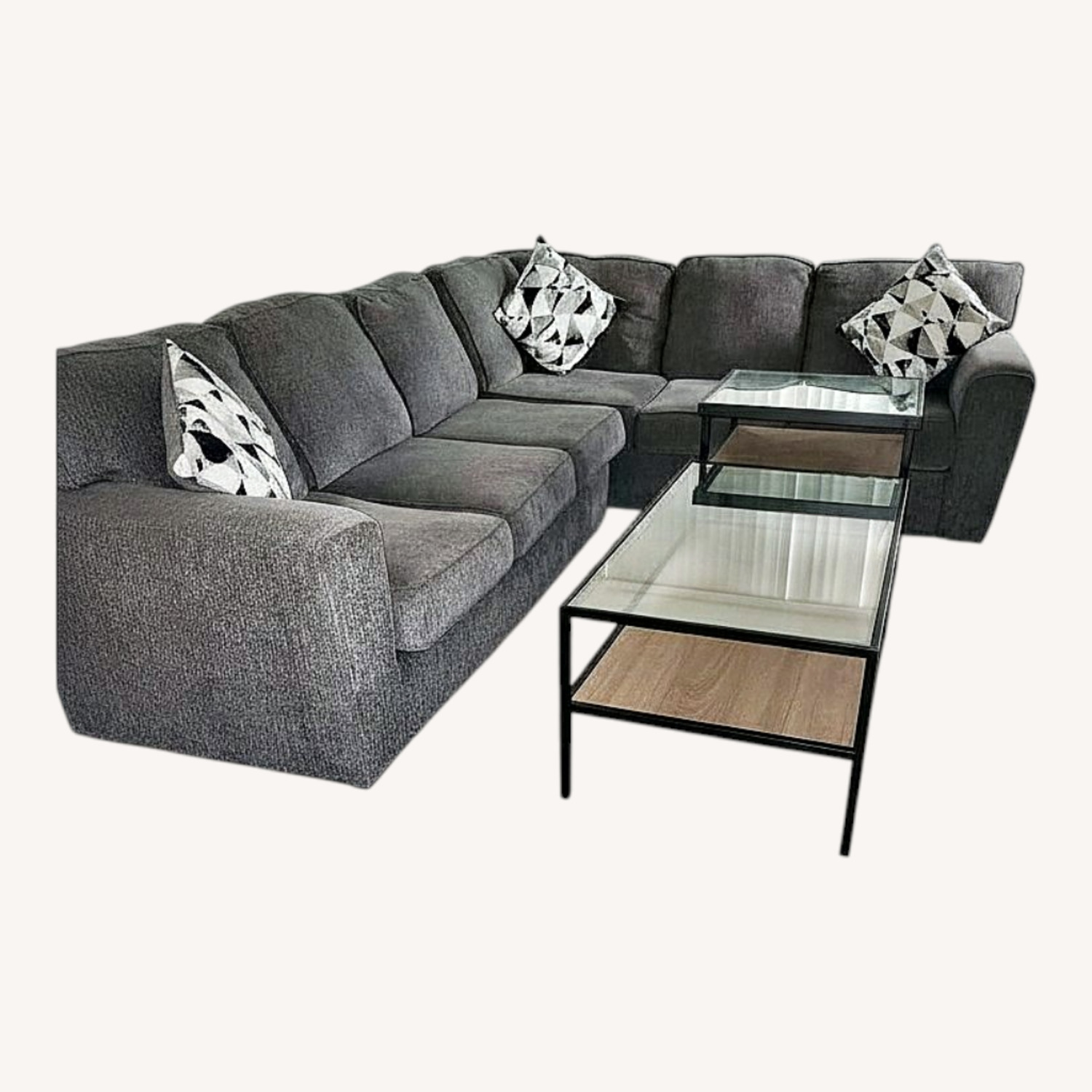 Ashley Furniture Light Gray Fabric 2-Piece Sectional - image-7