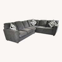Ashley Furniture Light Gray Fabric 2-Piece Sectional