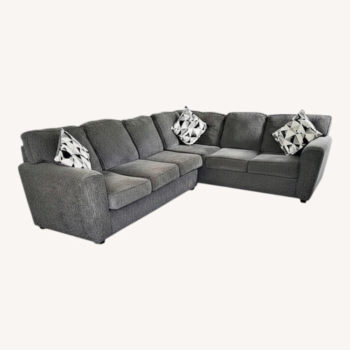 Used Ashley Furniture Light Gray Fabric 2-Piece Sectional for sale on AptDeco