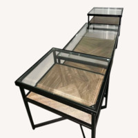 Modern Black/Dark Wood Coffee Table