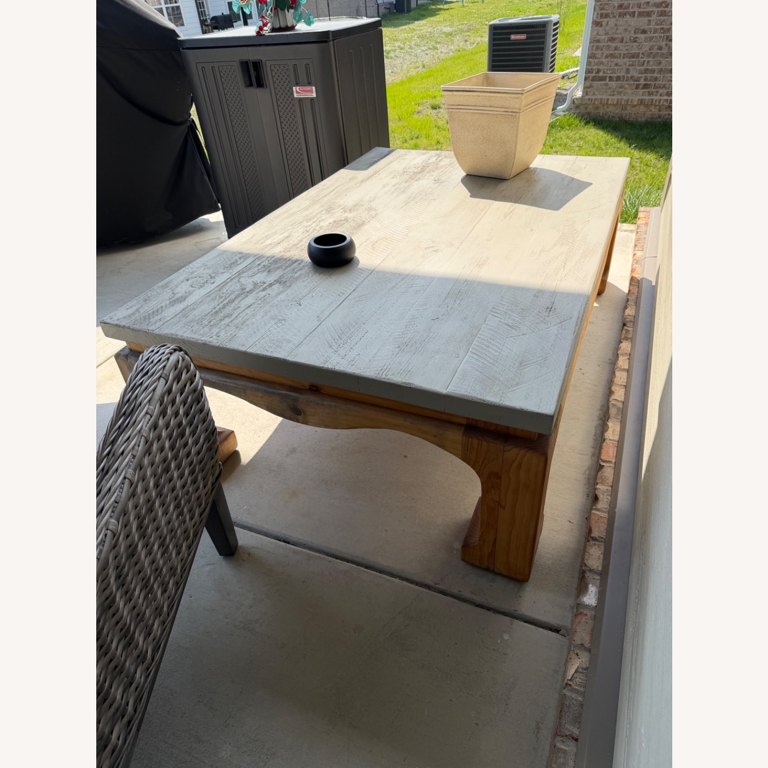 Light Gray Wood Patio Furniture - image-5