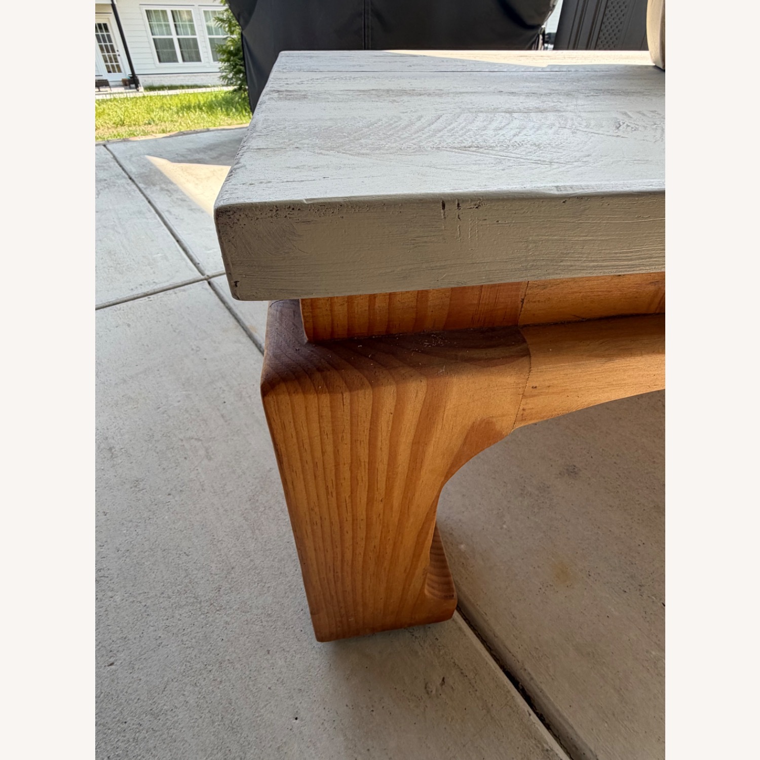 Light Gray Wood Patio Furniture - image-4