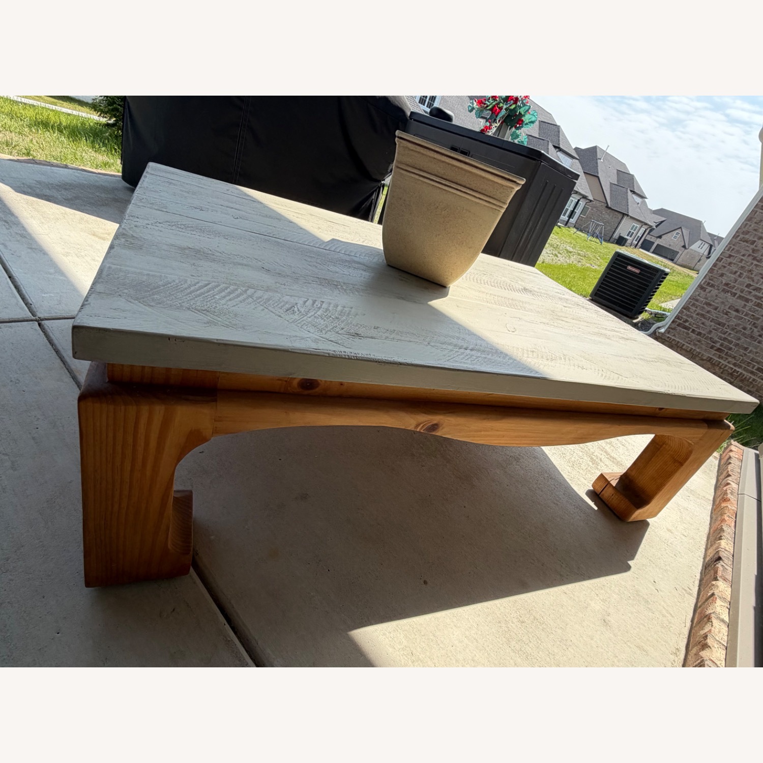 Light Gray Wood Patio Furniture - image-3