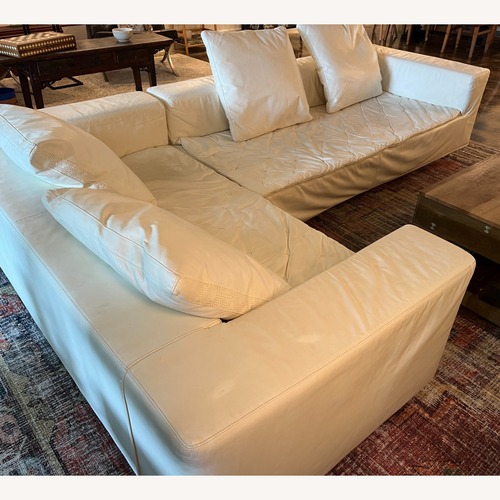 Used  Giovannetti Collezioni Friends Light Leather Sofa for sale on AptDeco