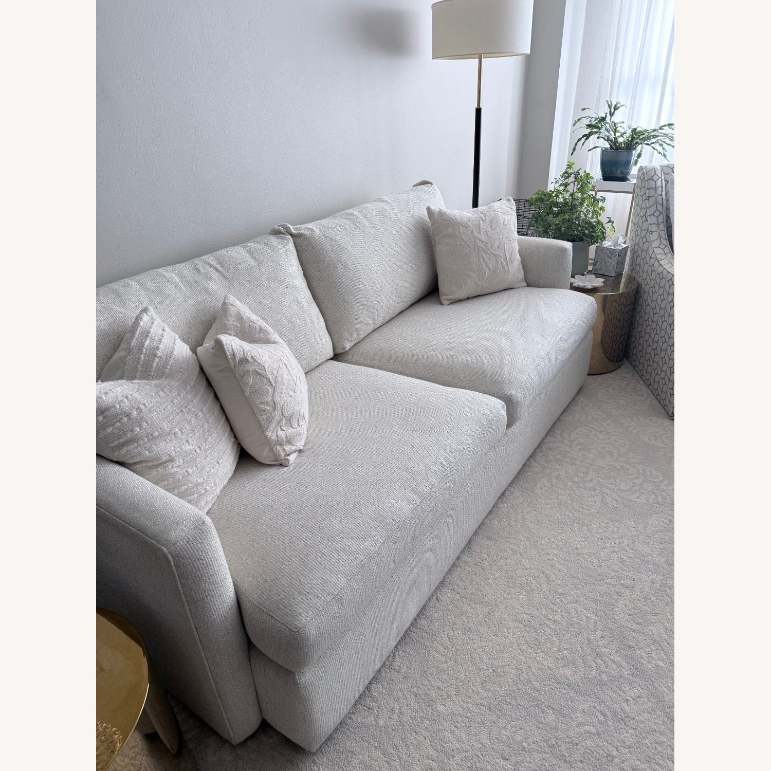 Crate & Barrel Lounge Natural Fabric 3+ Seater Sofa - image-1