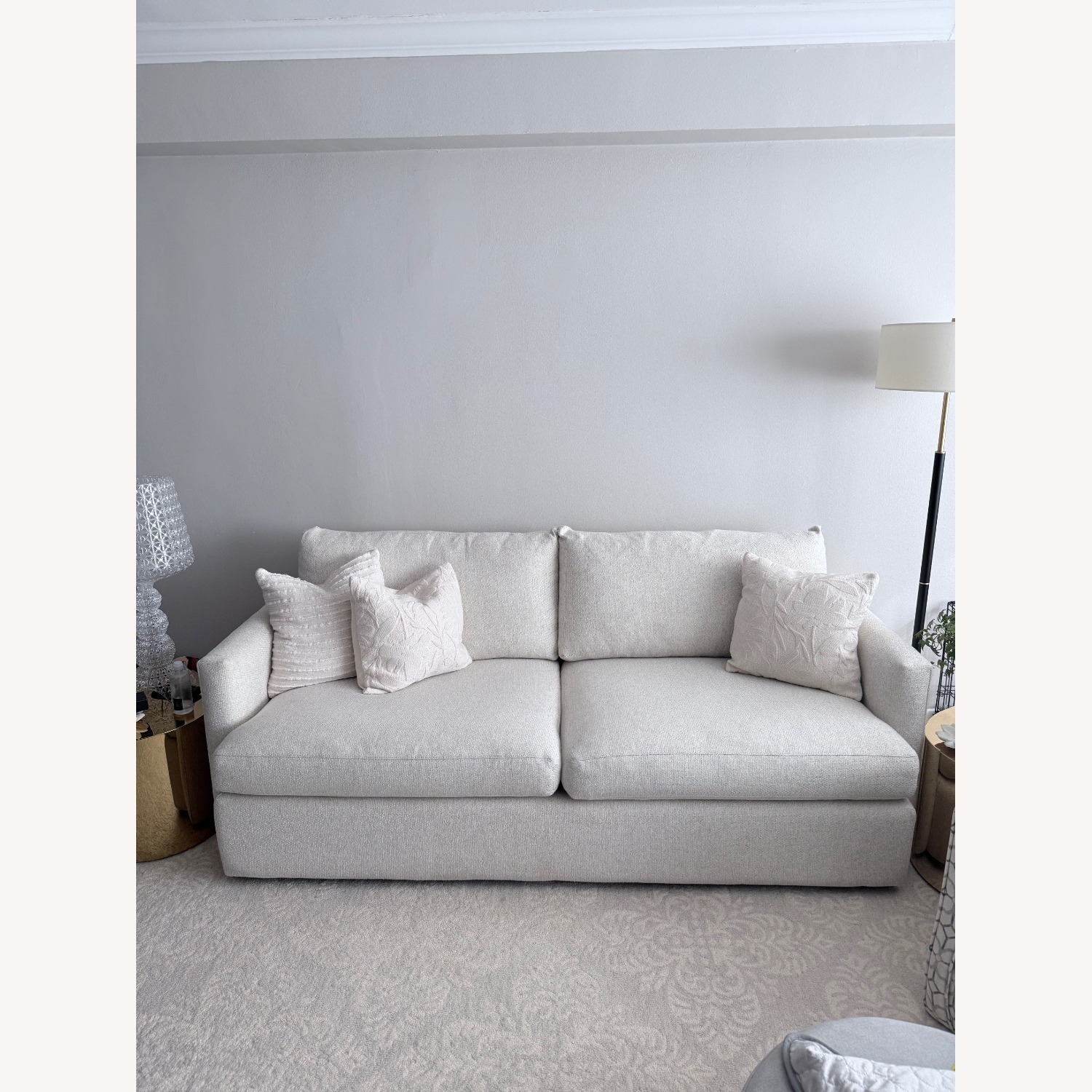 Crate & Barrel Lounge Natural Fabric 3+ Seater Sofa - image-3
